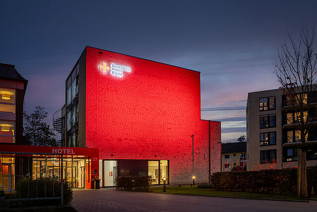 Tagungshotel beleuchtet